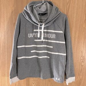 Under Armour Gray Cowl Neck Hoodie Sweatshirt